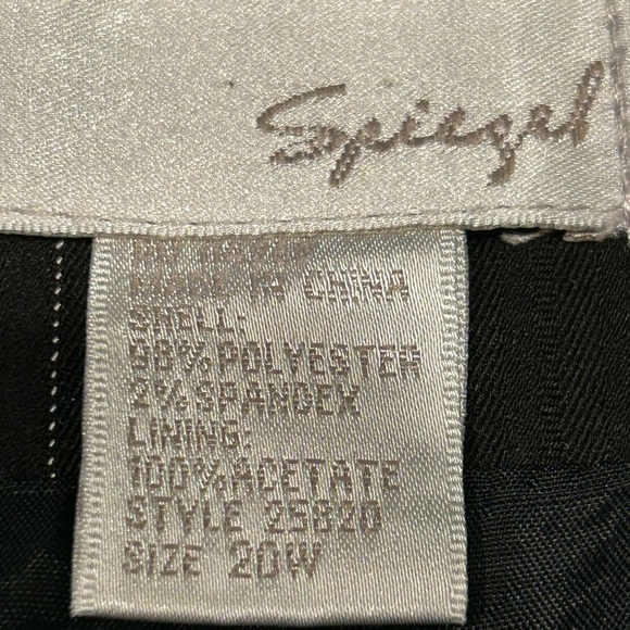 Spiegel Black Pinstriped Skirt,‎ EUC Size 20W. - Picture 7 of 7